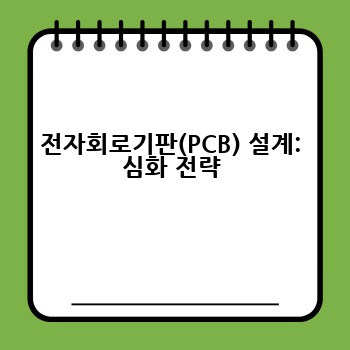 전자회로기판(PCB) 설계: 심화 전략