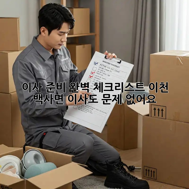 이사 준비 완벽 체크리스트! 이천 백사면 이사도 문제 없어요!