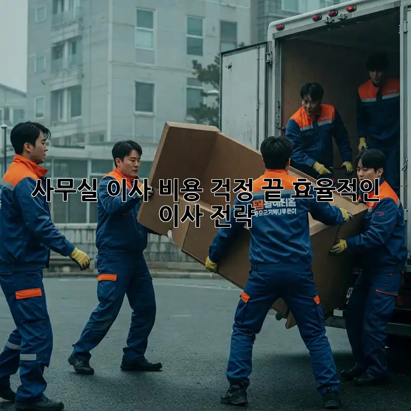 사무실 이사? 비용 걱정 끝! 효율적인 이사 전략