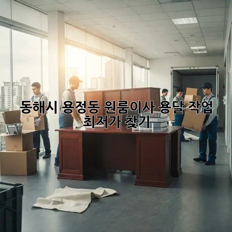 동해시 용정동 원룸이사 용달 작업 최저가 찾기! 🚛💨
