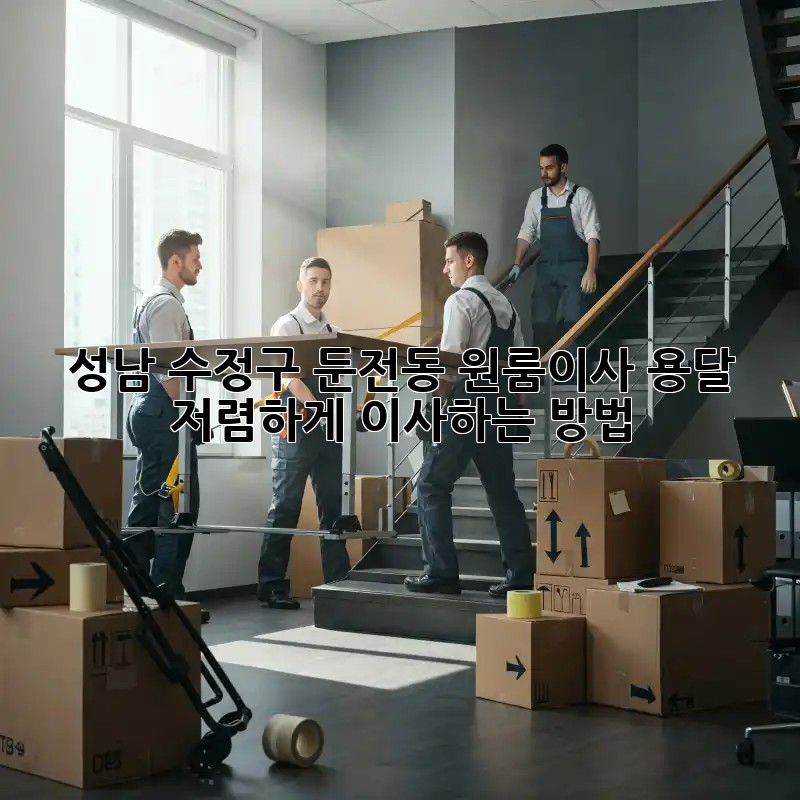 성남 수정구 둔전동 원룸이사 용달, 저렴하게 이사하는 방법!