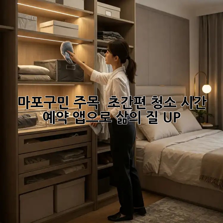 마포구민 주목! ✨ 초간편 청소 시간 예약 앱으로 삶의 질 UP! 🚀