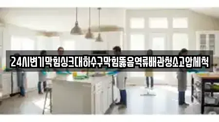 24시변기막힘싱크대하수구막힘뚫음역류배관청소고압세척