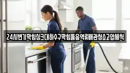 24시변기막힘싱크대하수구막힘뚫음역류배관청소고압세척
