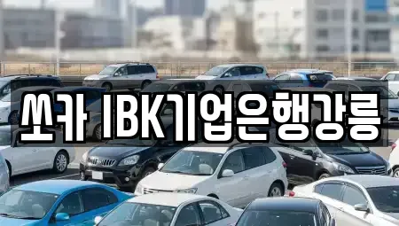 강원특별자치도 강릉시 임당동 렌트카 전문 쏘카 IBK기업은행강릉