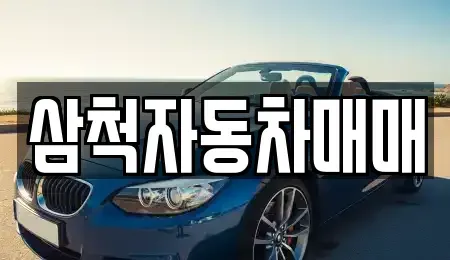 강원특별자치도 삼척시 성내동 중고차 전문 삼척자동차매매
