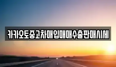 경기 시흥시 산현동 중고차매입 전문 카카오토중고차매입매매수출판매시세