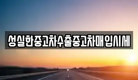 경기 의왕시 중고차매매 전문 성실한중고차수출중고차매입시세