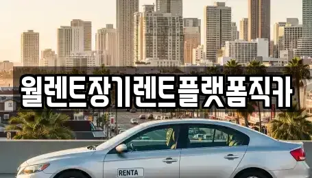 경기도 부천시 오정구 대장동 장기렌트카 전문 월렌트장기렌트플랫폼직카