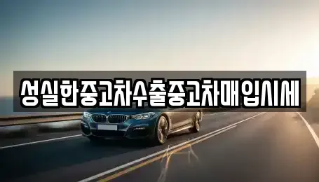 경기도 안산시 상록구 팔곡이동 중고차매입 전문 성실한중고차수출중고차매입시세