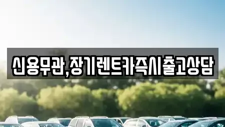 경기도 의정부시 장암동 장기렌트카 전문 신용무관,장기렌트카즉시출고상담