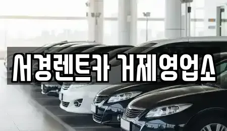 경남 거제시 문동동 렌트카 전문 서경렌트카 거제영업소
