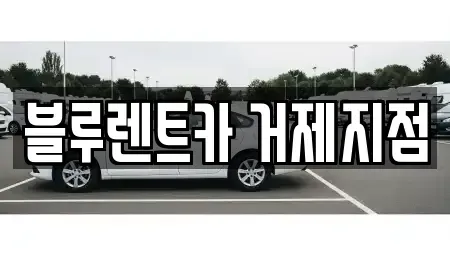 경남 거제시 상동동 렌트카 전문 블루렌트카 거제지점