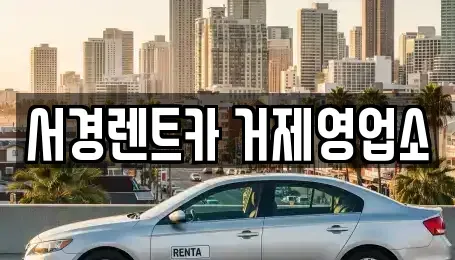 경남 거제시 상동동 렌트카 전문 서경렌트카 거제영업소