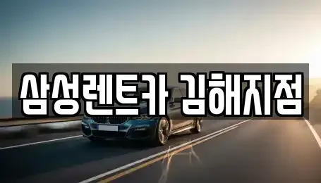 경남 김해시 한림면 렌트카 전문 삼성렌트카 김해지점
