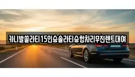경남 창원시 마산합포구 월남동4가 렌트카 전문 카니발쏠라티15인승솔라티승합차리무진렌트대여