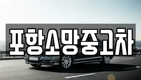 경북 포항시 북구 환호동 중고차 전문 포항소망중고차