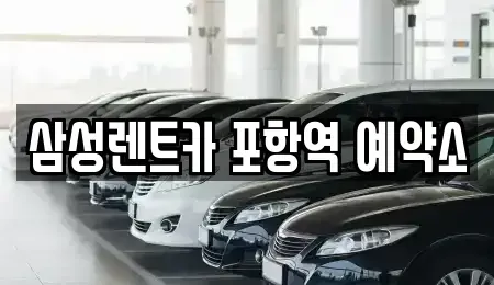 경북 포항시 북구 흥해읍 렌트카 전문 삼성렌트카 포항역 예약소