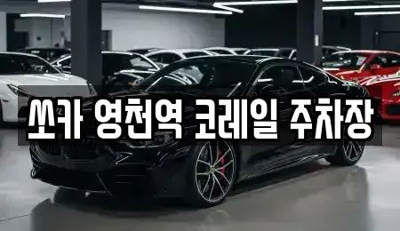경상북도 영천시 조교동 렌트카 전문 쏘카 영천역 코레일 주차장