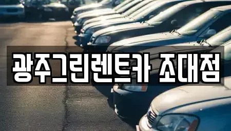 광주 동구 궁동 장기렌트카 전문 광주그린렌트카 조대점