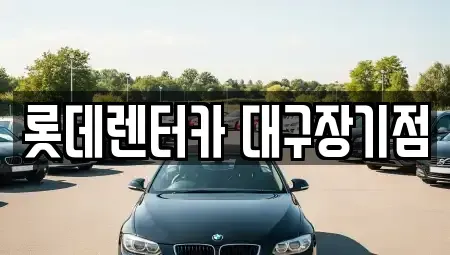 대구광역시 동구 효목동 장기렌트카 전문 롯데렌터카 대구장기점