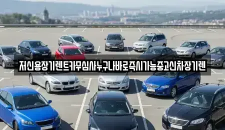 대전 장기렌트카 전문 저신용장기렌트카무심사누구나바로즉시가능중고신차장기렌