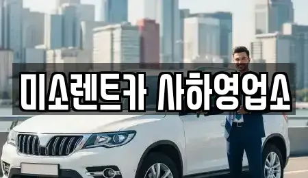부산 사하구 장림동 렌트카 전문 미소렌트카 사하영업소