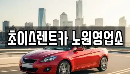 서울 동대문구 이문동 단기렌트카 전문 초이스렌트카 노원영업소