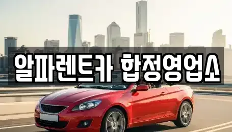 서울특별시 마포구 합정동 렌트카 전문 알파렌트카 합정영업소