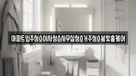 아파트입주청소이사청소사무실청소거주청소봄빛홈케어