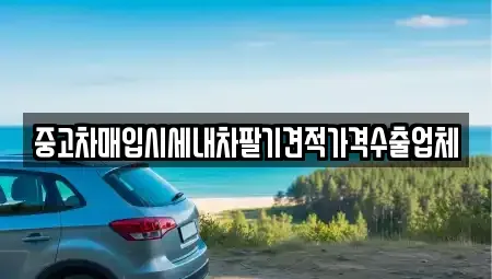 인천 계양구 둑실동 중고차매입 전문 중고차매입시세내차팔기견적가격수출업체