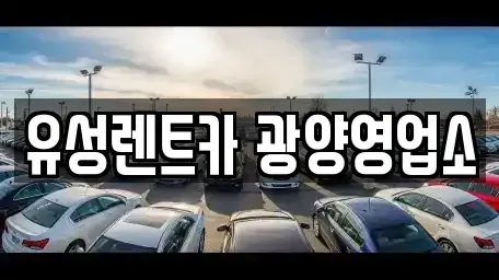 전남 광양시 광양읍 렌트카 전문 유성렌트카 광양영업소