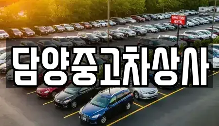전남 담양군 담양읍 중고차매매 전문 담양중고차상사