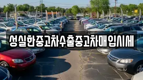 전남 담양군 담양읍 중고차매입 전문 성실한중고차수출중고차매입시세