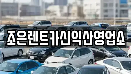 전북 익산시 팔봉동 렌트카 전문 조은렌트카신익산영업소