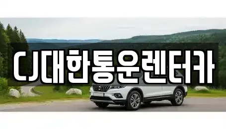 전북특별자치도 군산시 금광동 렌트카 전문 CJ대한통운렌터카