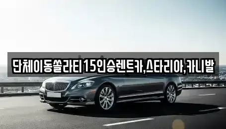 전북특별자치도 군산시 영화동 렌트카 전문 단체이동쏠라티15인승렌트카,스타리아,카니발