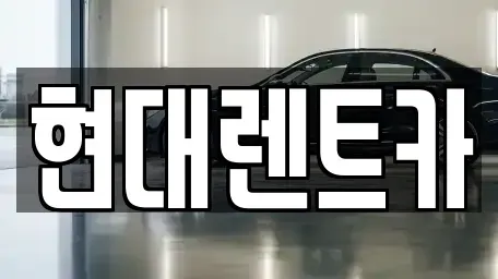 전북특별자치도 군산시 영화동 렌트카 전문 현대렌트카