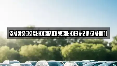 전북특별자치도 김제시 백학동 중고차 전문 조차장중고오토바이폐지대행폐바이크처리사고차폐기