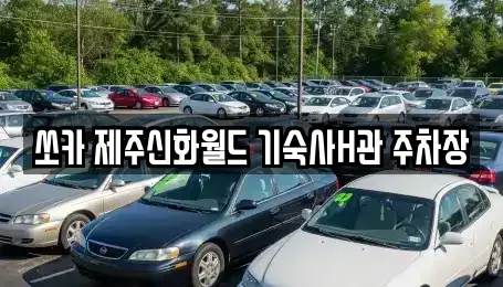제주 서귀포시 대정읍 렌트카 전문 쏘카 제주신화월드 기숙사H관 주차장