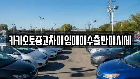 충남 당진시 정미면 중고차매입 전문 카카오토중고차매입매매수출판매시세