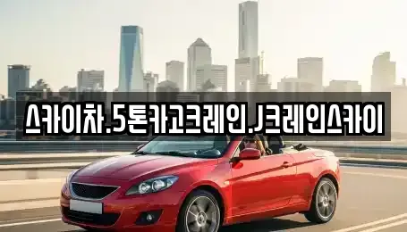 충남 천안시 동남구 광덕면 중고차매매 전문 스카이차.5톤카고크레인.J크레인스카이