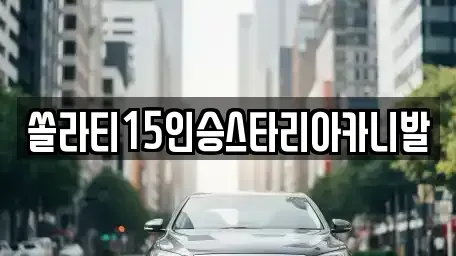 충북 제천시 강제동 렌트카 전문 쏠라티15인승스타리아카니발