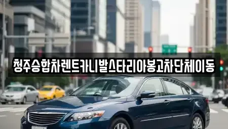 충북 청주시 상당구 문화동 렌트카 전문 청주승합차렌트카니발스타리아봉고차단체이동