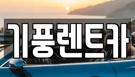 충청남도 공주시 월미동 렌트카 전문 기풍렌트카