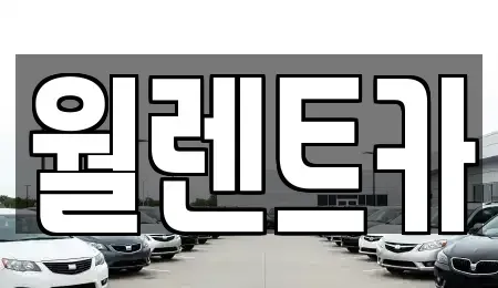 충청남도 당진시 석문면 렌트카 전문 월렌트카