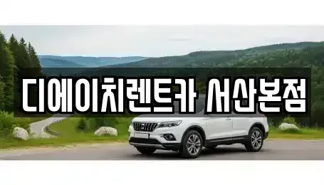 충청남도 서산시 음암면 렌트카 전문 디에이치렌트카 서산본점