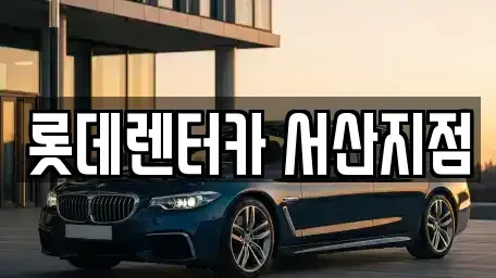 충청남도 서산시 음암면 렌트카 전문 롯데렌터카 서산지점