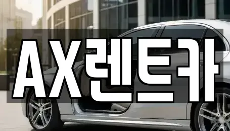 충청남도 서산시 음암면 장기렌트카 전문 AX렌트카