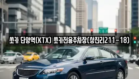 충청북도 단양군 단양읍 렌트카 전문 쏘카 단양역(KTX) 쏘카전용주차장(상진리211-18)
